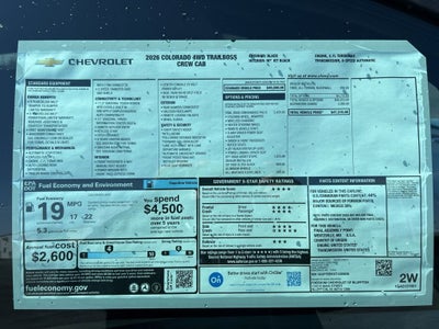 2026 Chevrolet Colorado Trail Boss