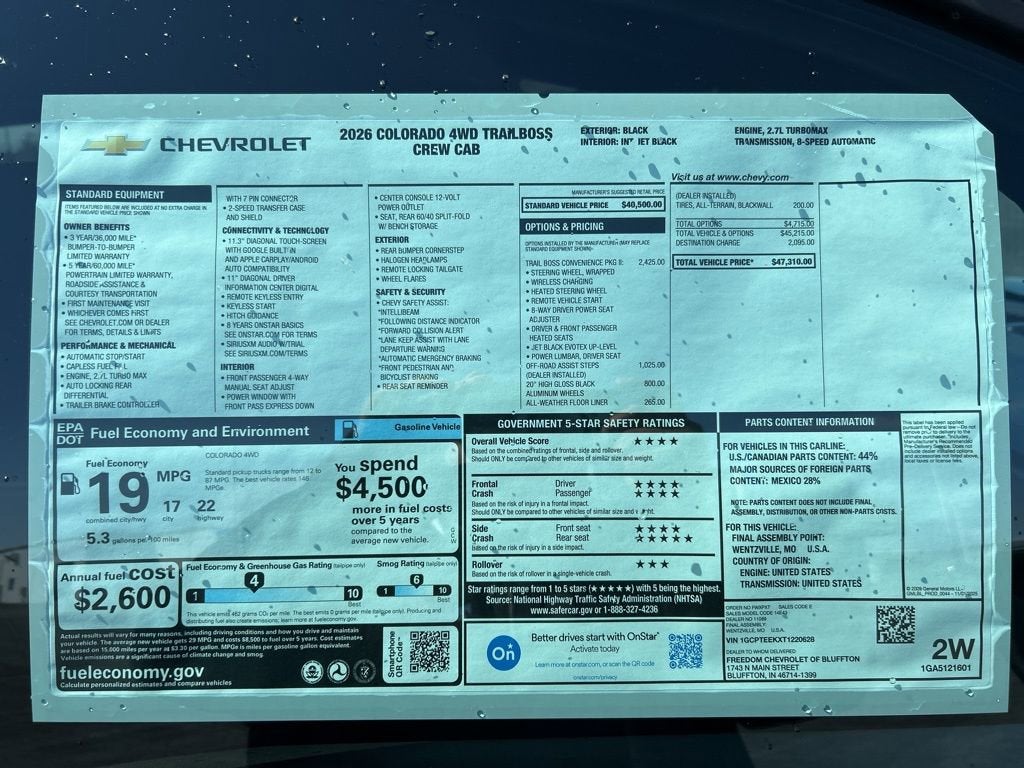 2026 Chevrolet Colorado Trail Boss