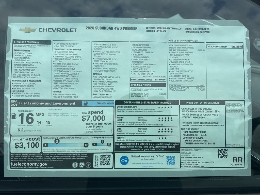 2026 Chevrolet Suburban Premier