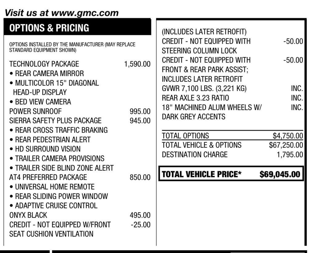 2022 GMC Sierra 1500 AT4